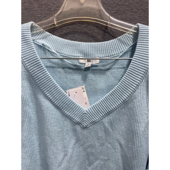 BP Womens Seamed Oversized V-Neck Rib Sweater from Nordstrom Blue Falls Size M - Picture 6 of 11